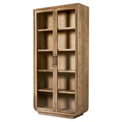 Rustic Glass Door Display Cabinet