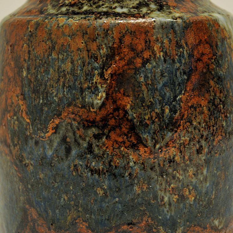 Glazed Rustic and vintage glazed ceramic vase, Erik Pløen- Norway 1960/70`s