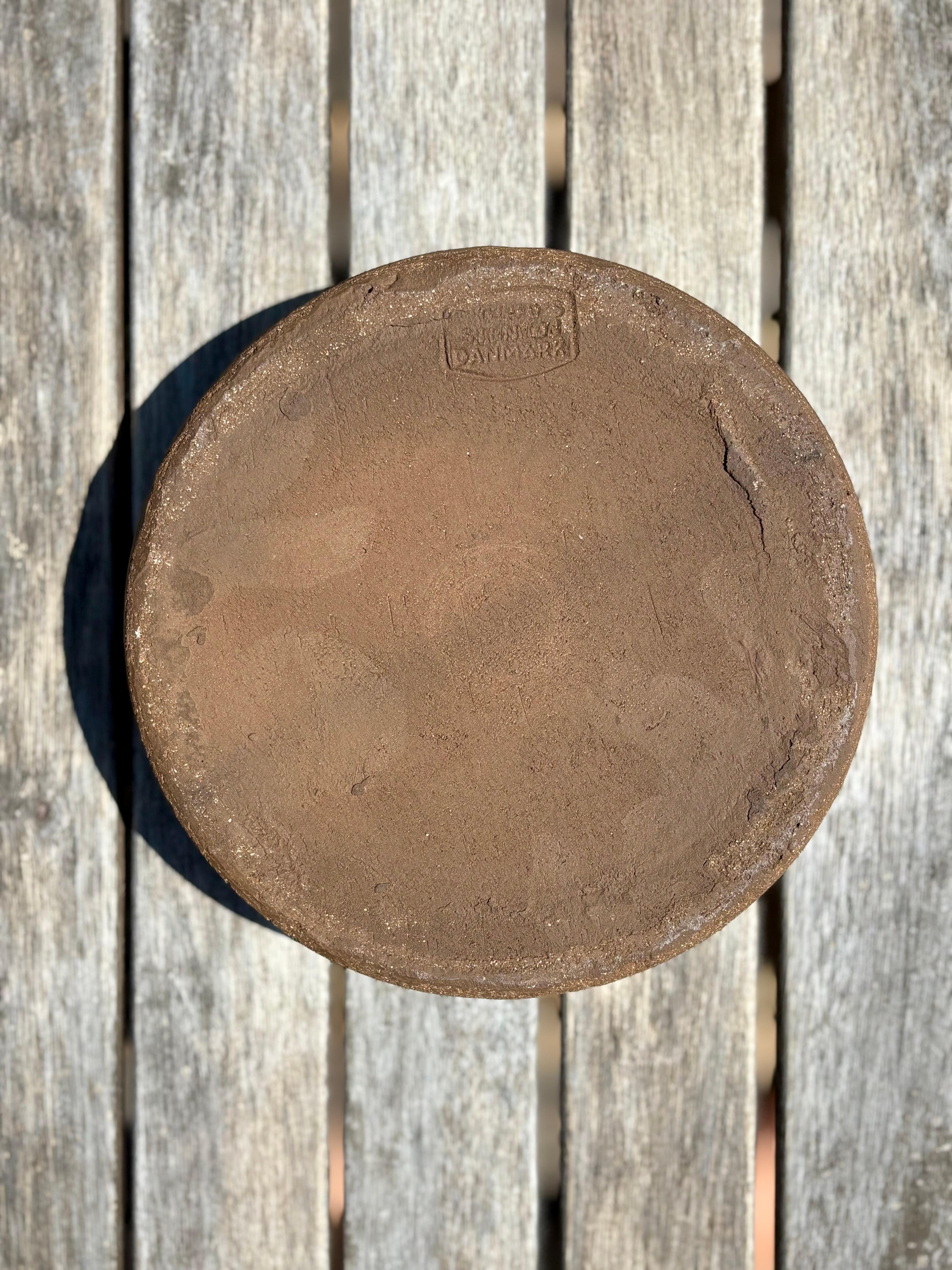 Rustic Gray, Brown Stoneware Bowl, 1960s For Sale 4