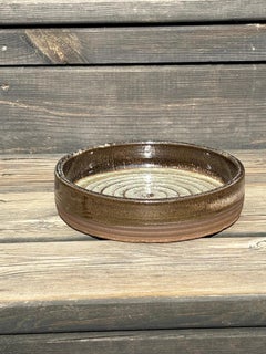 Mid-Century Modern Stoneware Bowl, Greenish Gray Glaze, Denmark, 1960s