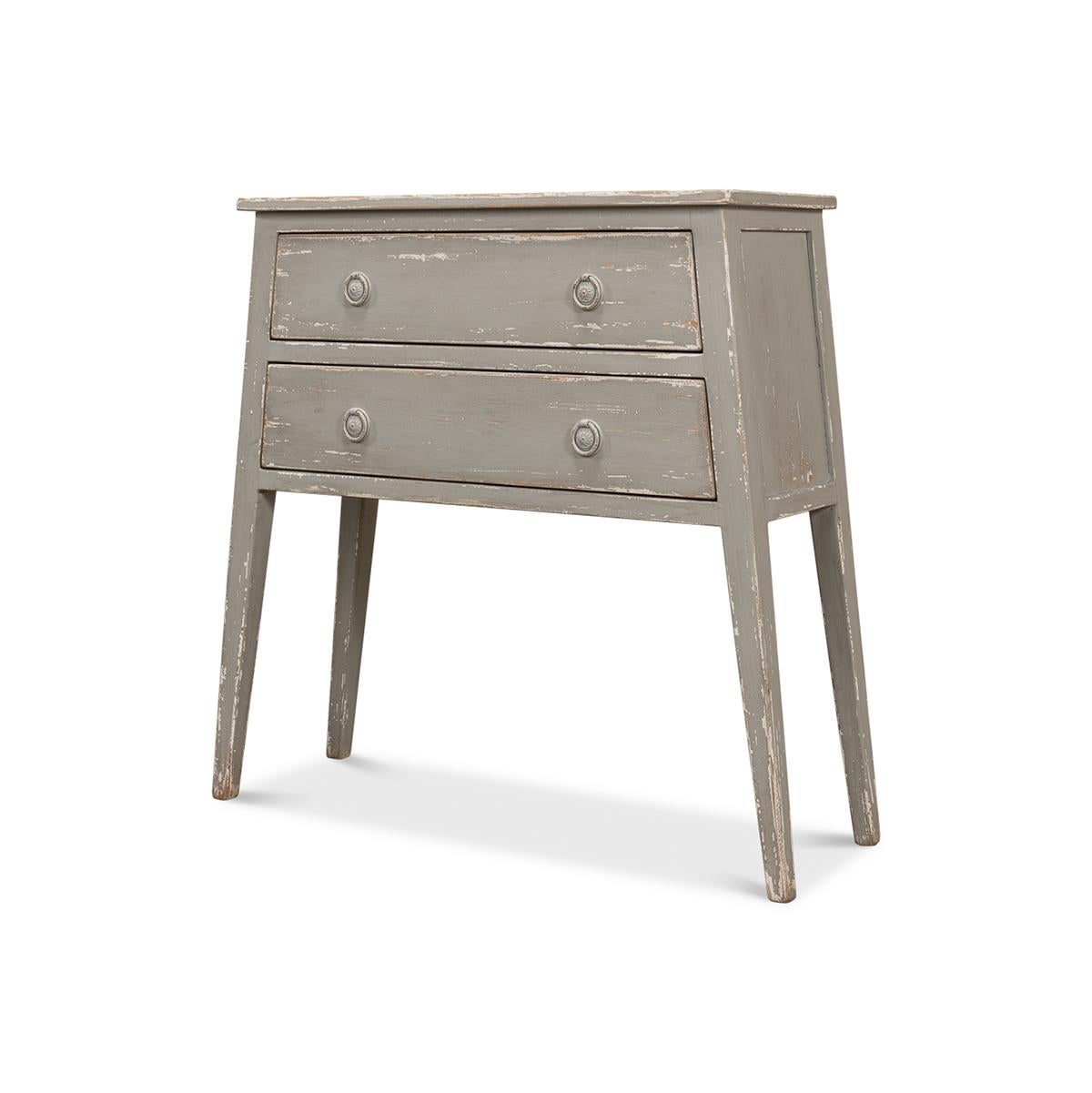 Rustic Gray Painted Console For Sale 4
