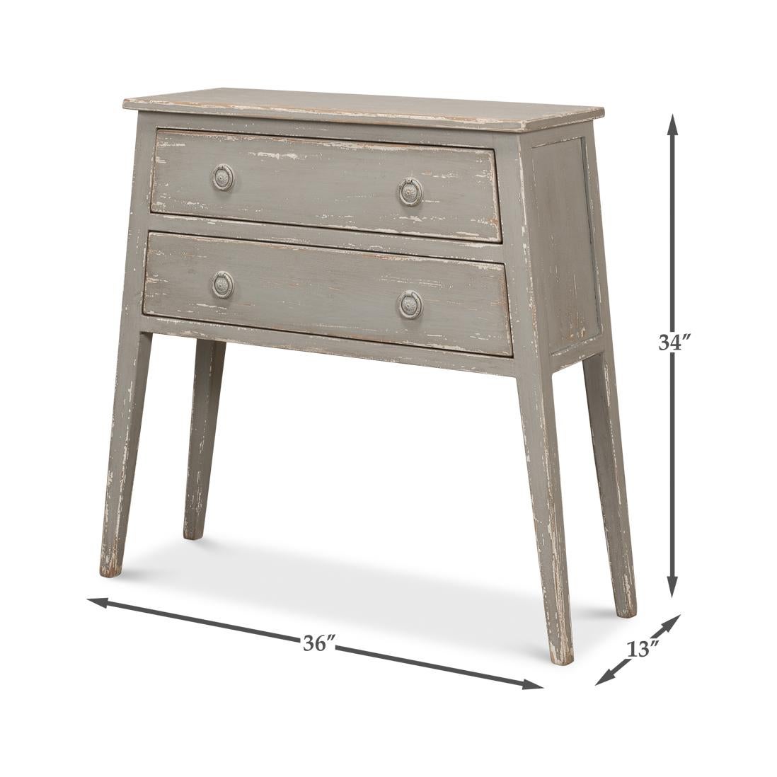 Rustic Gray Painted Console For Sale 5