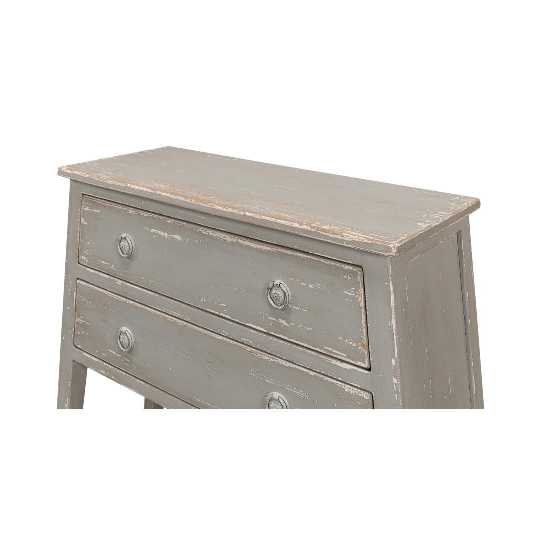 Rustic Gray Painted Console In New Condition For Sale In Westwood, NJ