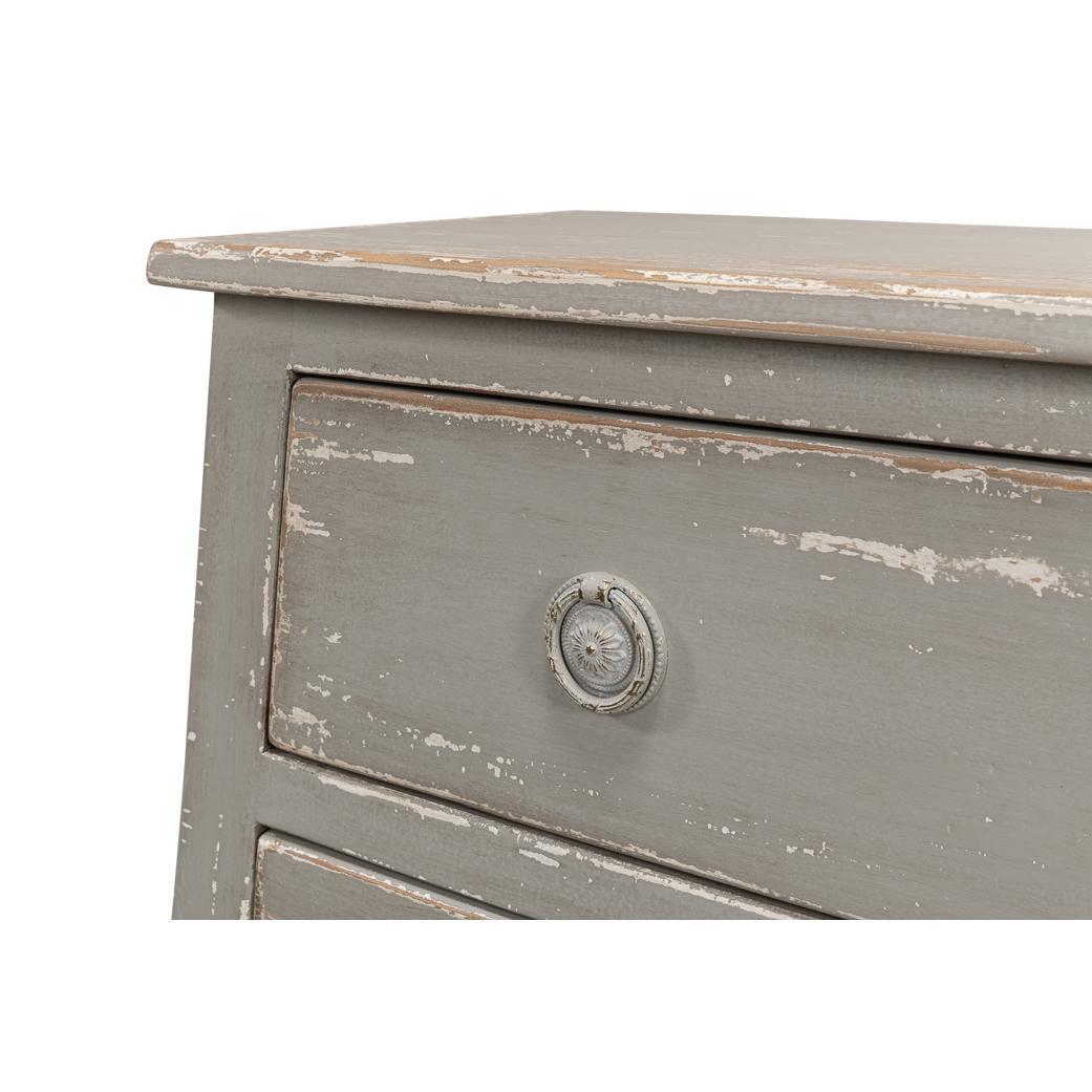 Wood Rustic Gray Painted Console For Sale