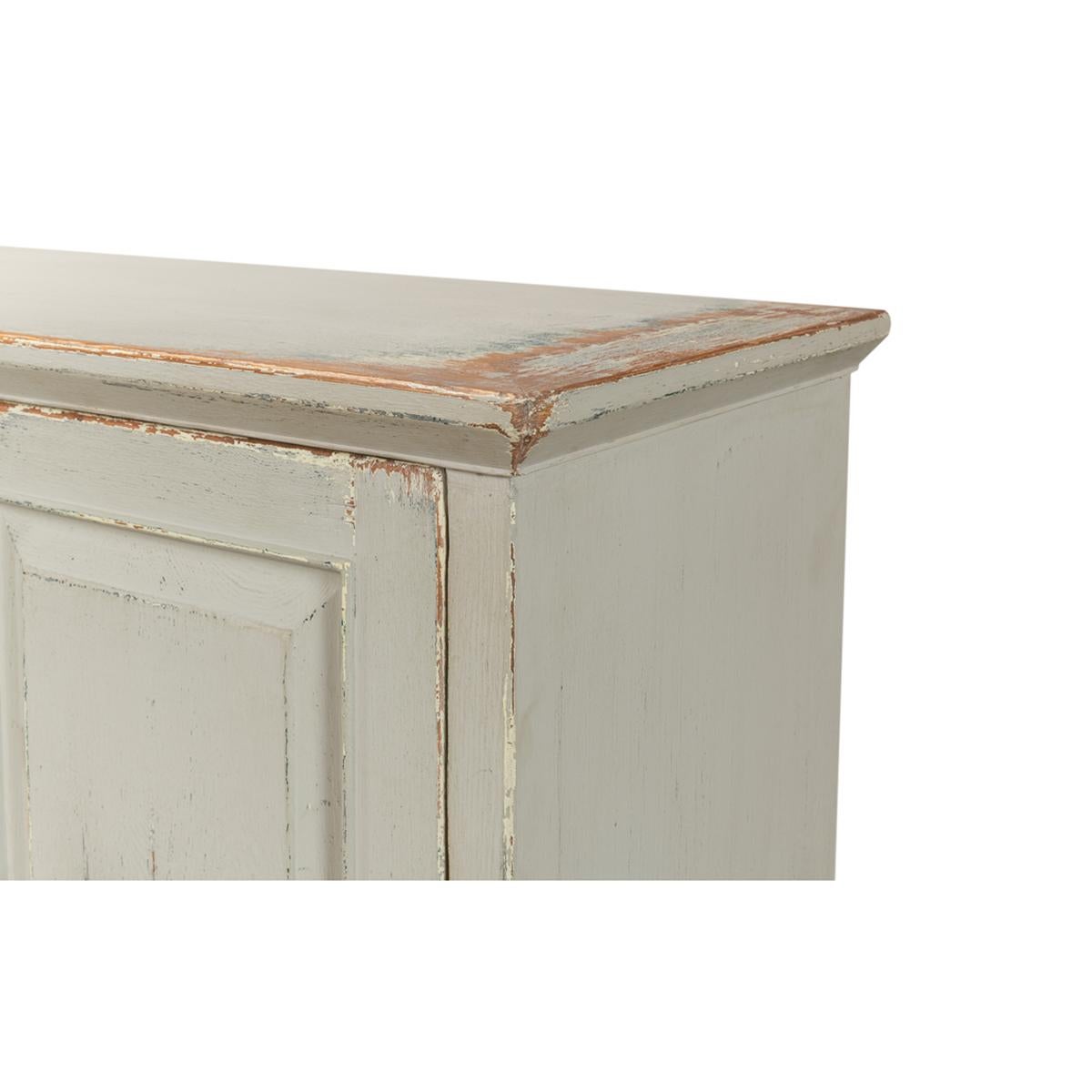 Rustic Gray Painted Sideboard For Sale 3