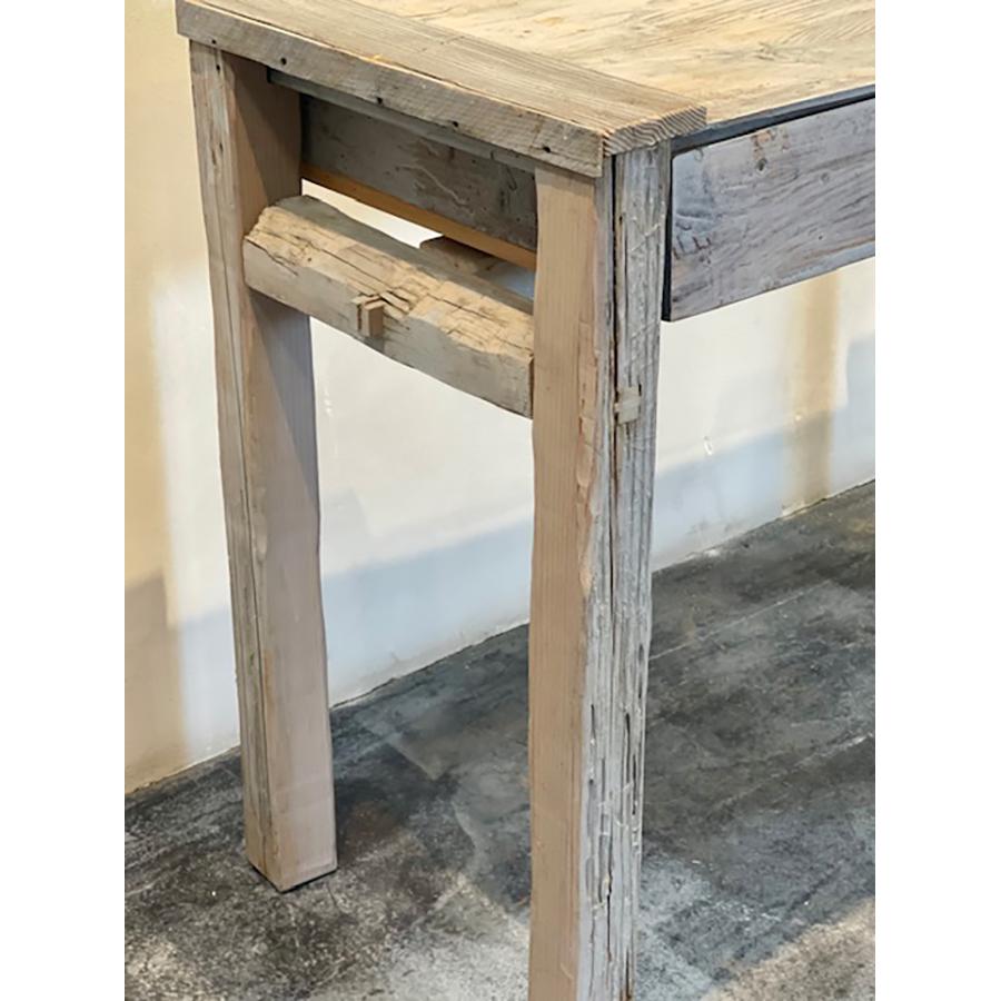 Rustic Gray Table with Drawer, FR-1141 For Sale 2