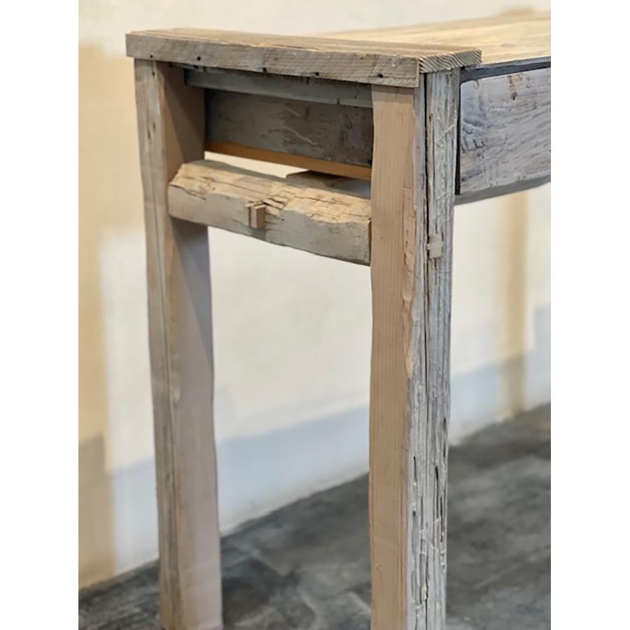 Rustic Gray Table with Drawer, FR-1141 For Sale 3