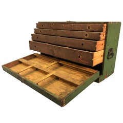 Rustic Green Painted Tool Chest