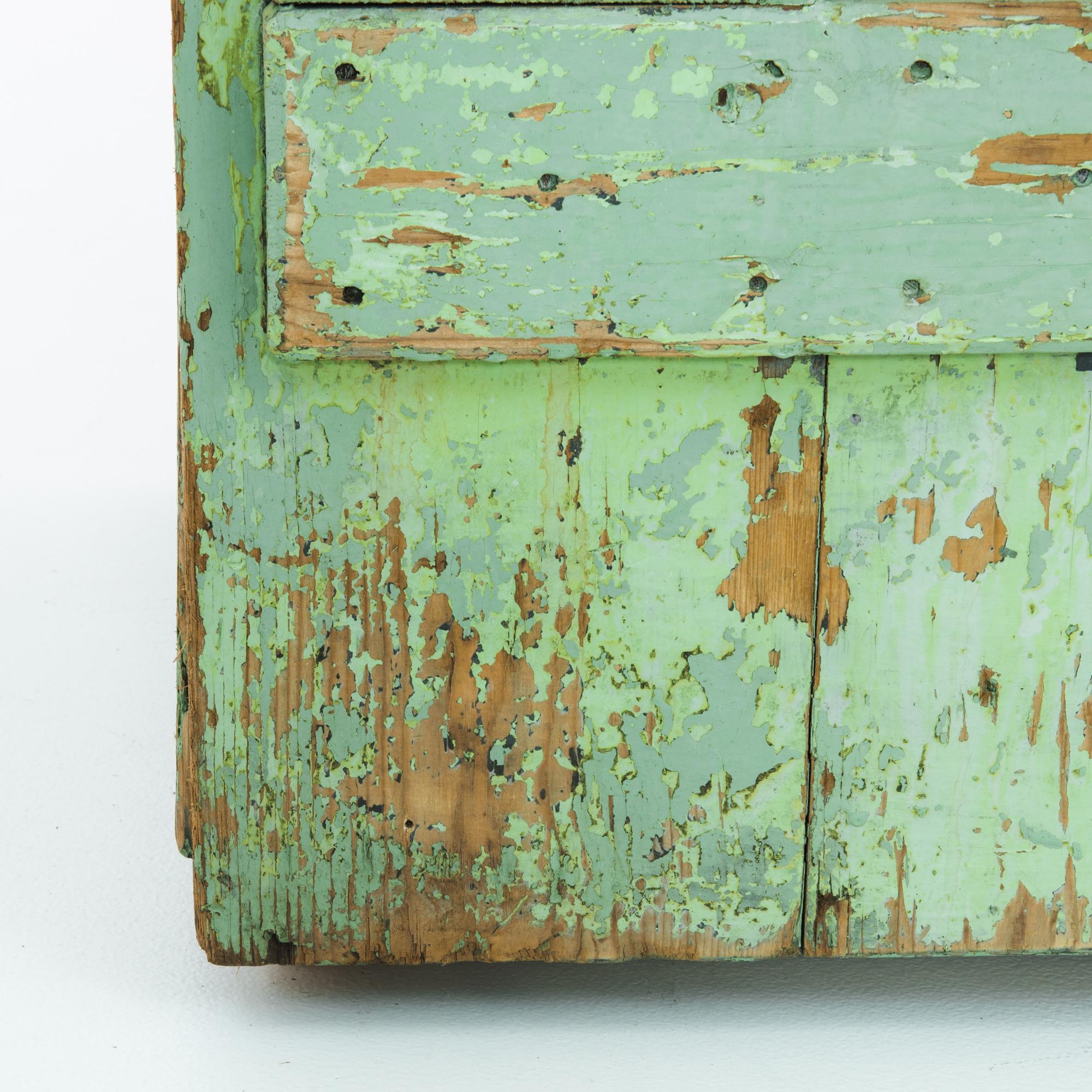 Rustic Green Patinated Wooden Locker 5