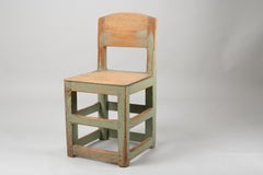 Rustic Green Swedish Baroque Style Chair