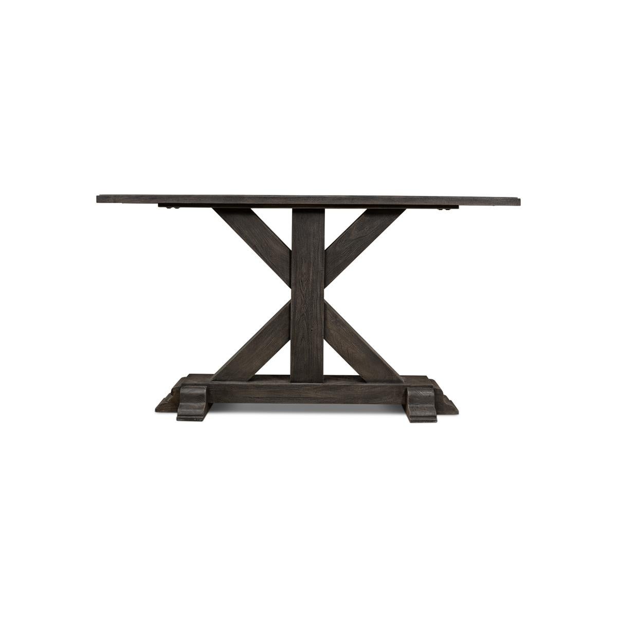 Iron Rustic Grey Industrial Console For Sale