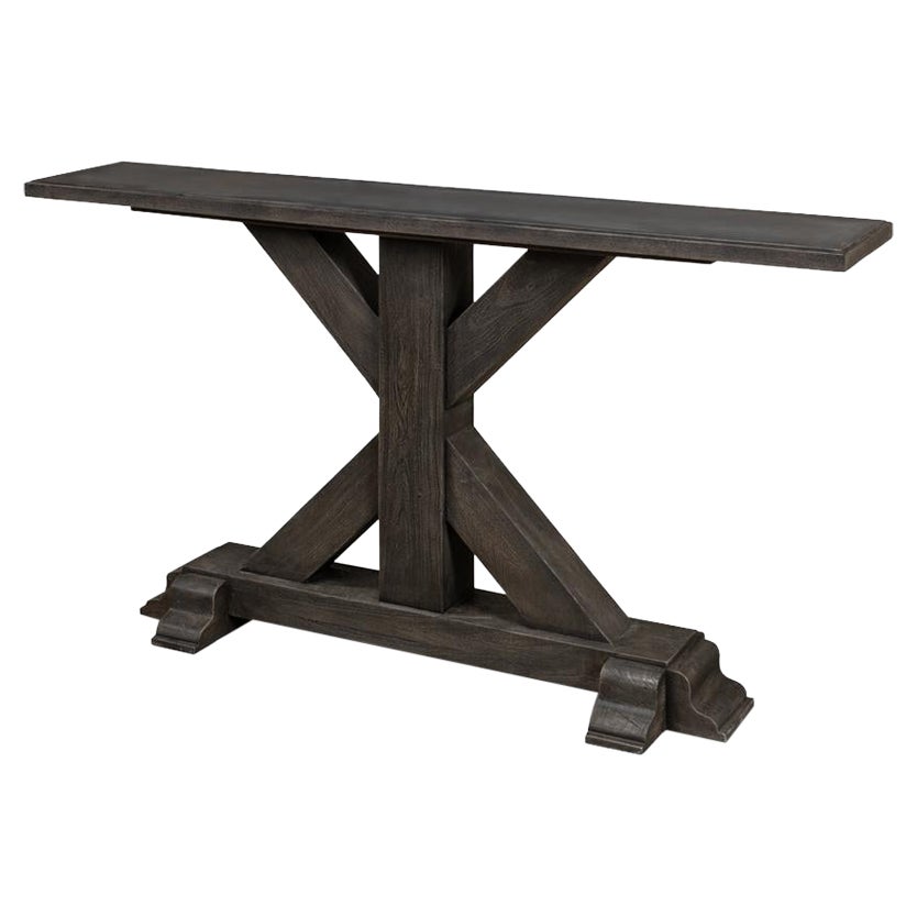 Rustic Grey Industrial Console