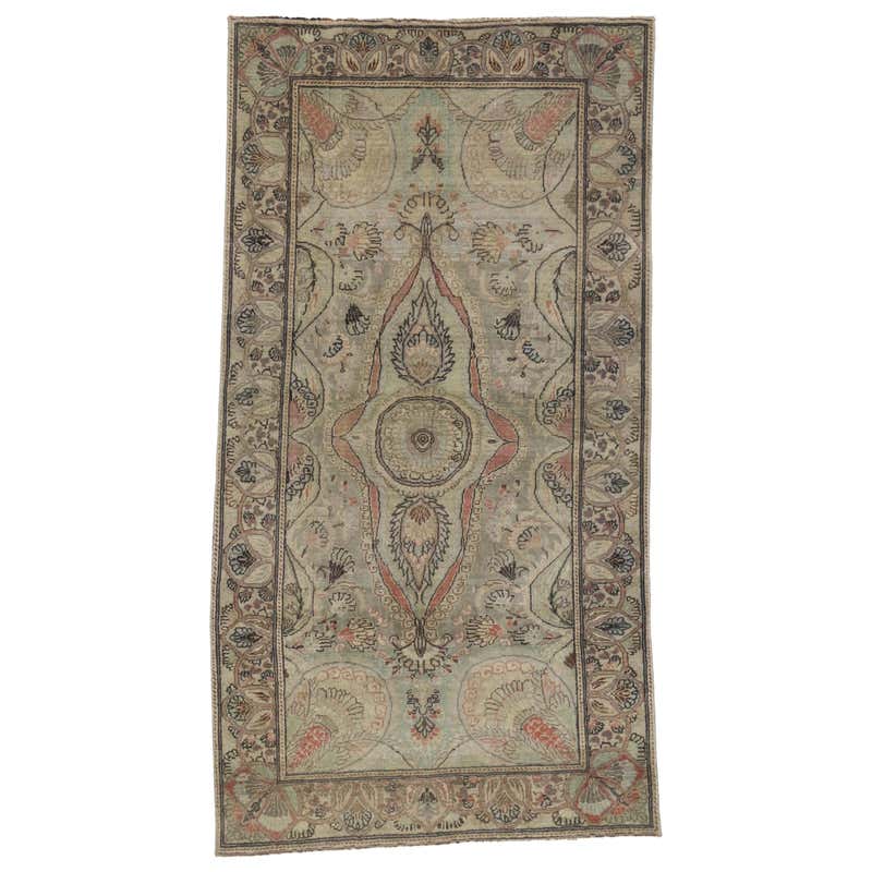 Antique Persian Mahal Rug with Rustic Gustavian Art Deco Style For Sale ...