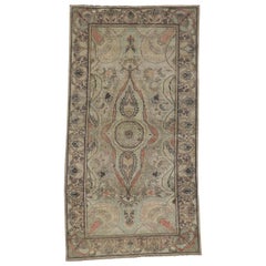 Alfombra Oushak Turca Vintage Desgastada de Estilo Moderno Rústico Gustaviano