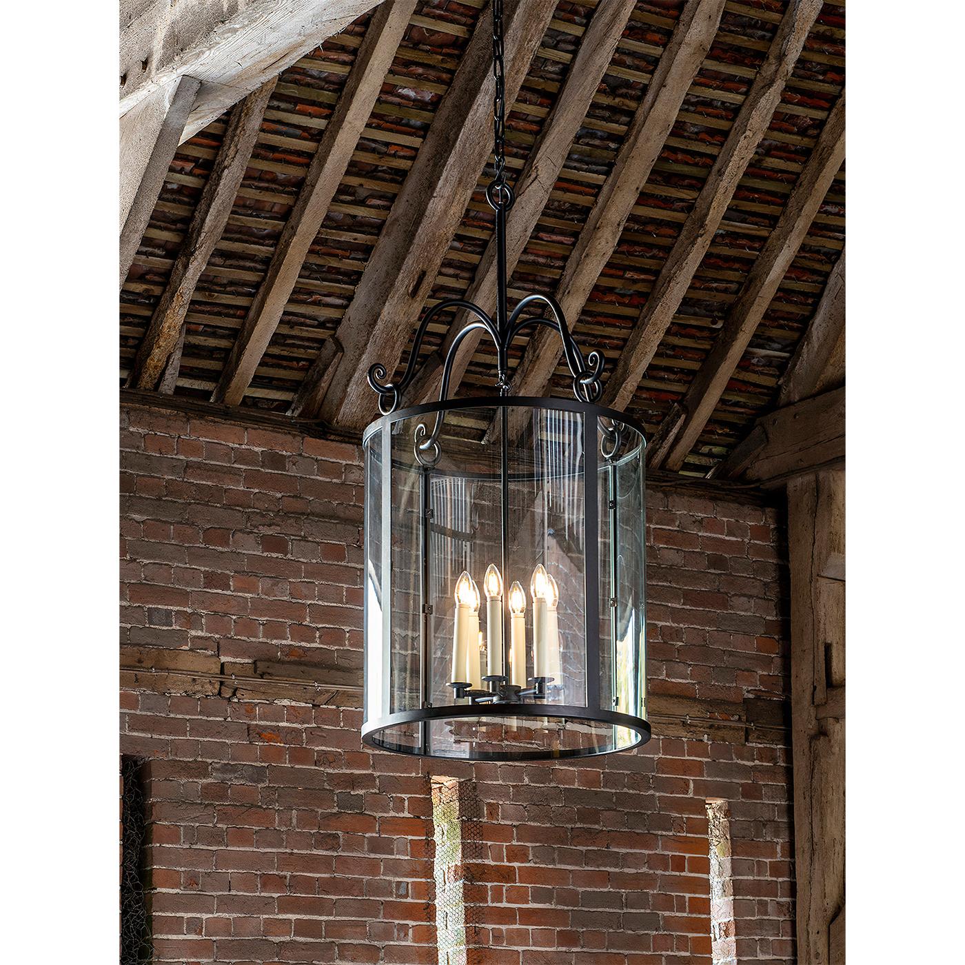 English Rustic Hall Lantern For Sale