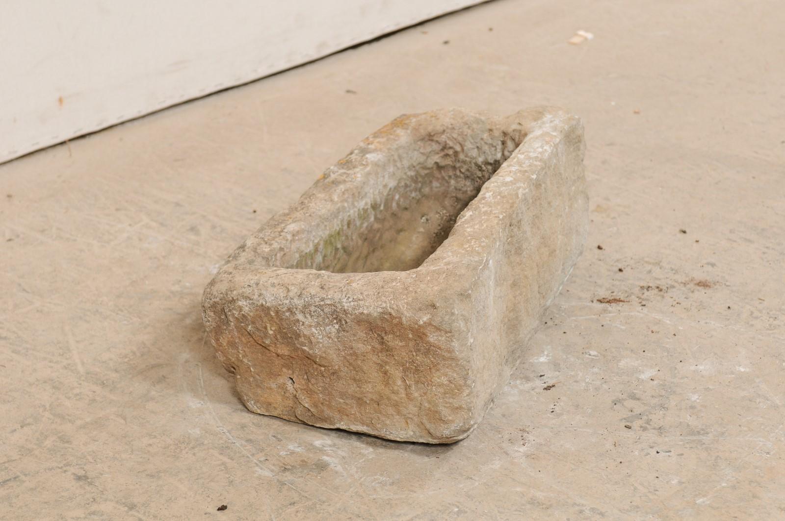 Rustic Hand Carved 19th Century Stone Trough, Spain 6