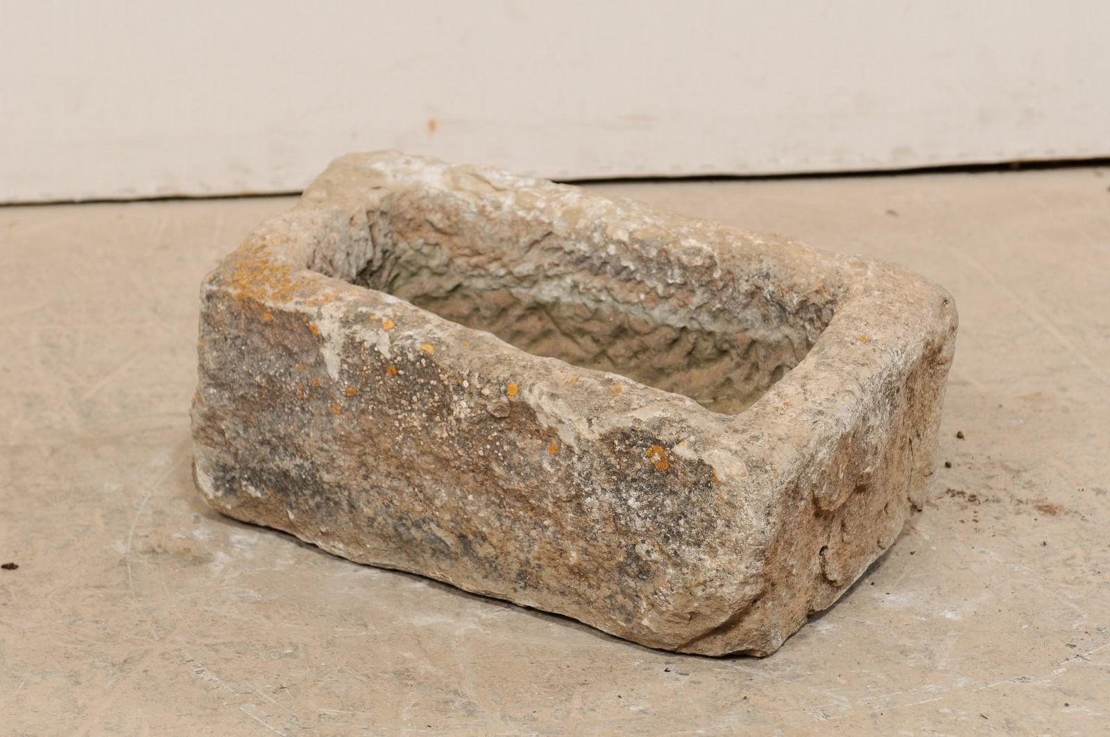 Rustic Hand Carved 19th Century Stone Trough, Spain 1