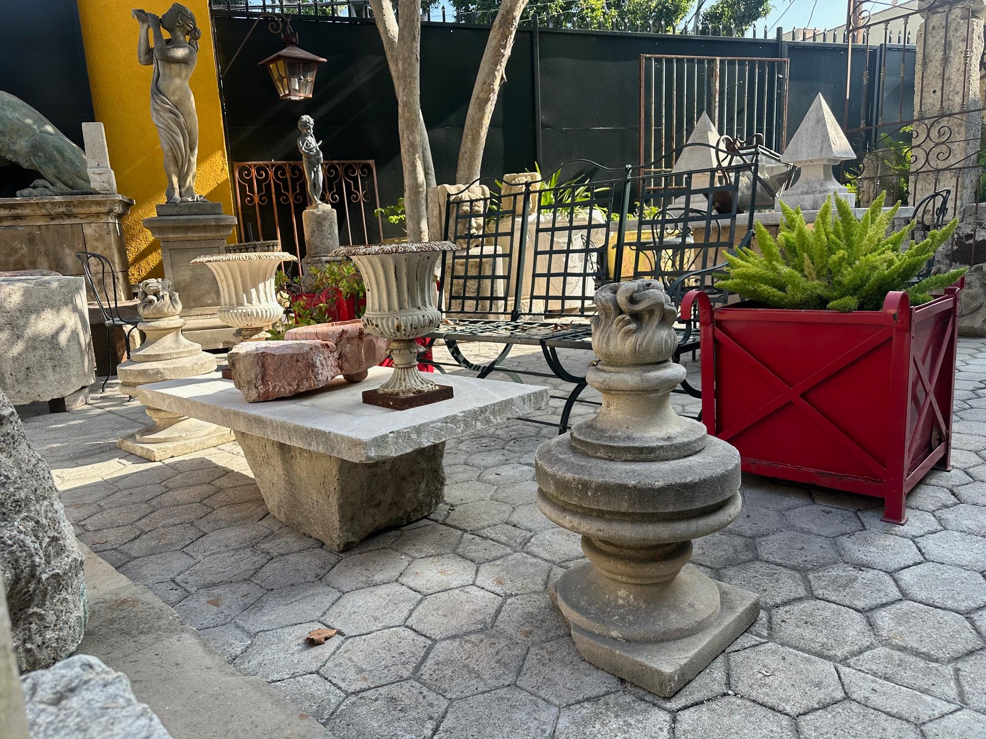 Rustico scolpito a mano in pietra Giardino caffè Fattoria patio tavolo esterno interno Antico 8