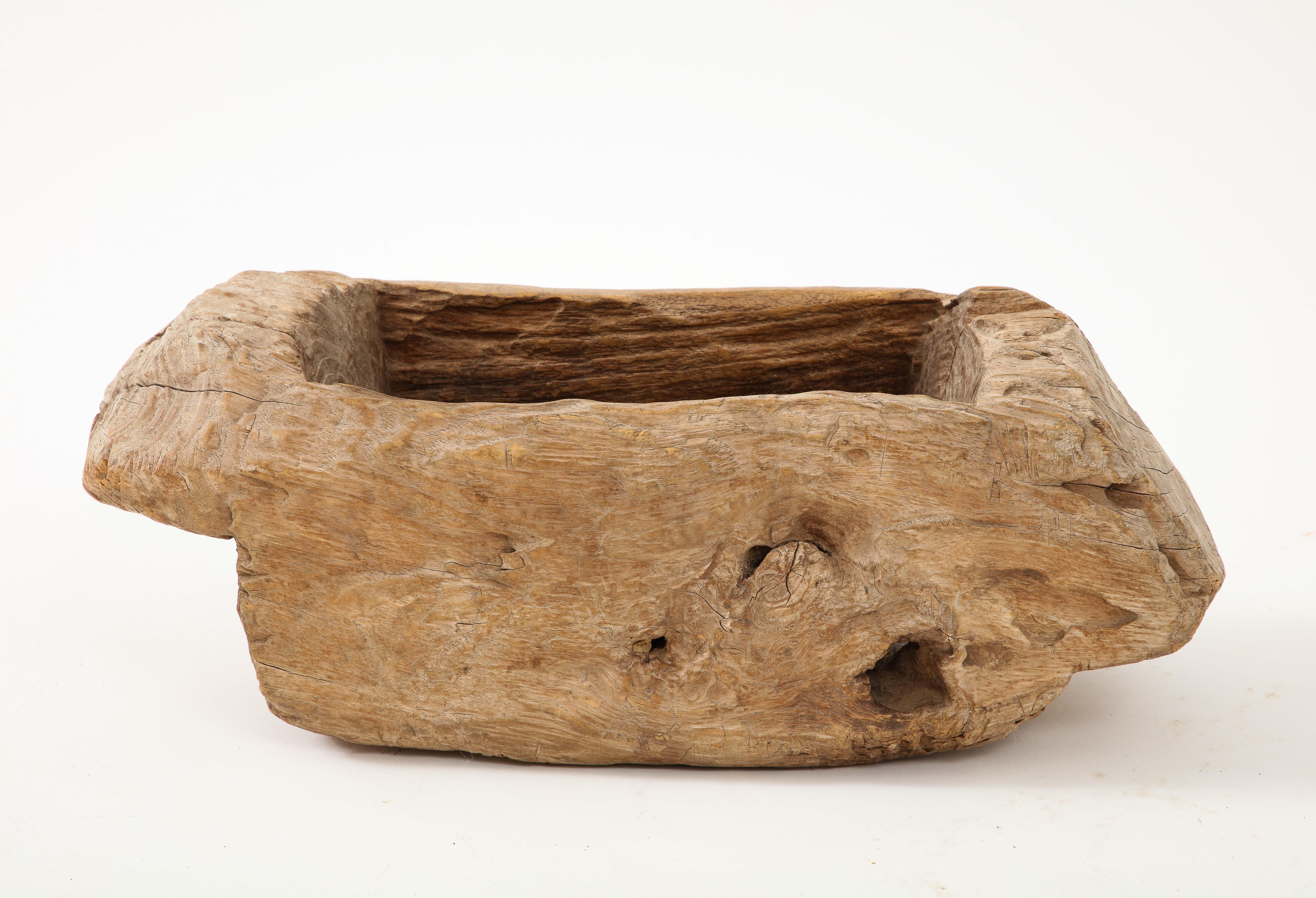 Rustic, Hand-carved Wood Vessel, France, 20th C.

