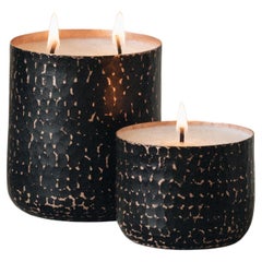Rustic Hand-Hammered Medium Black Ink Copper Candle Rustic Hand-Hammered Medium Black Ink Copper Candle