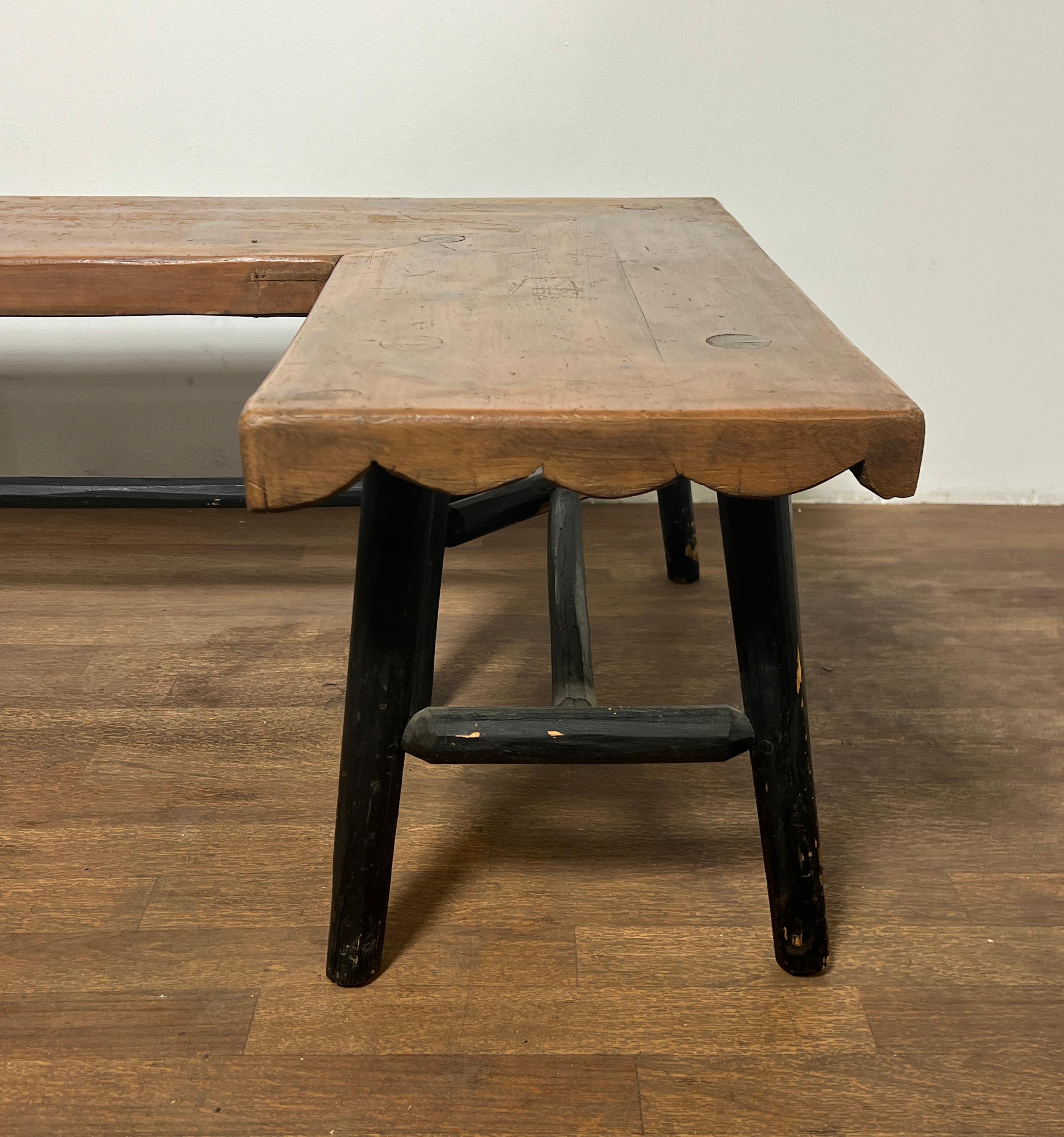 Rustikale Hand Made Adirondack Banquette Stil Bank Circa 1940s (Mitte des 20. Jahrhunderts) im Angebot