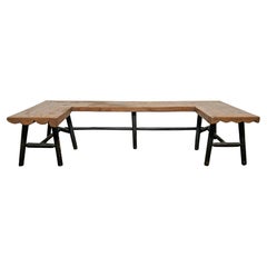 Rustikale Hand Made Adirondack Banquette Stil Bank Circa 1940s