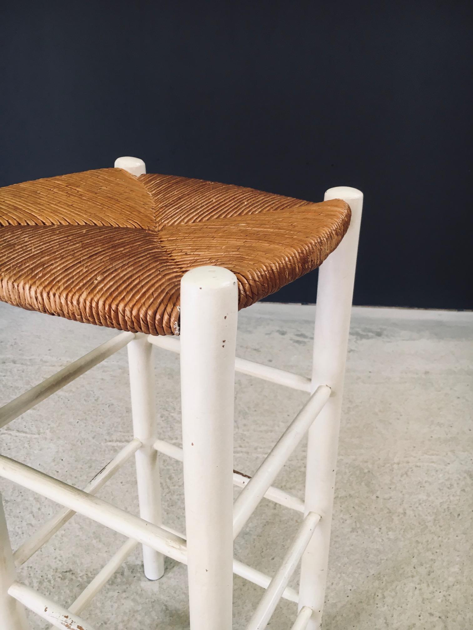 Rustic Handcrafted High Stool set, France 1940's For Sale 2