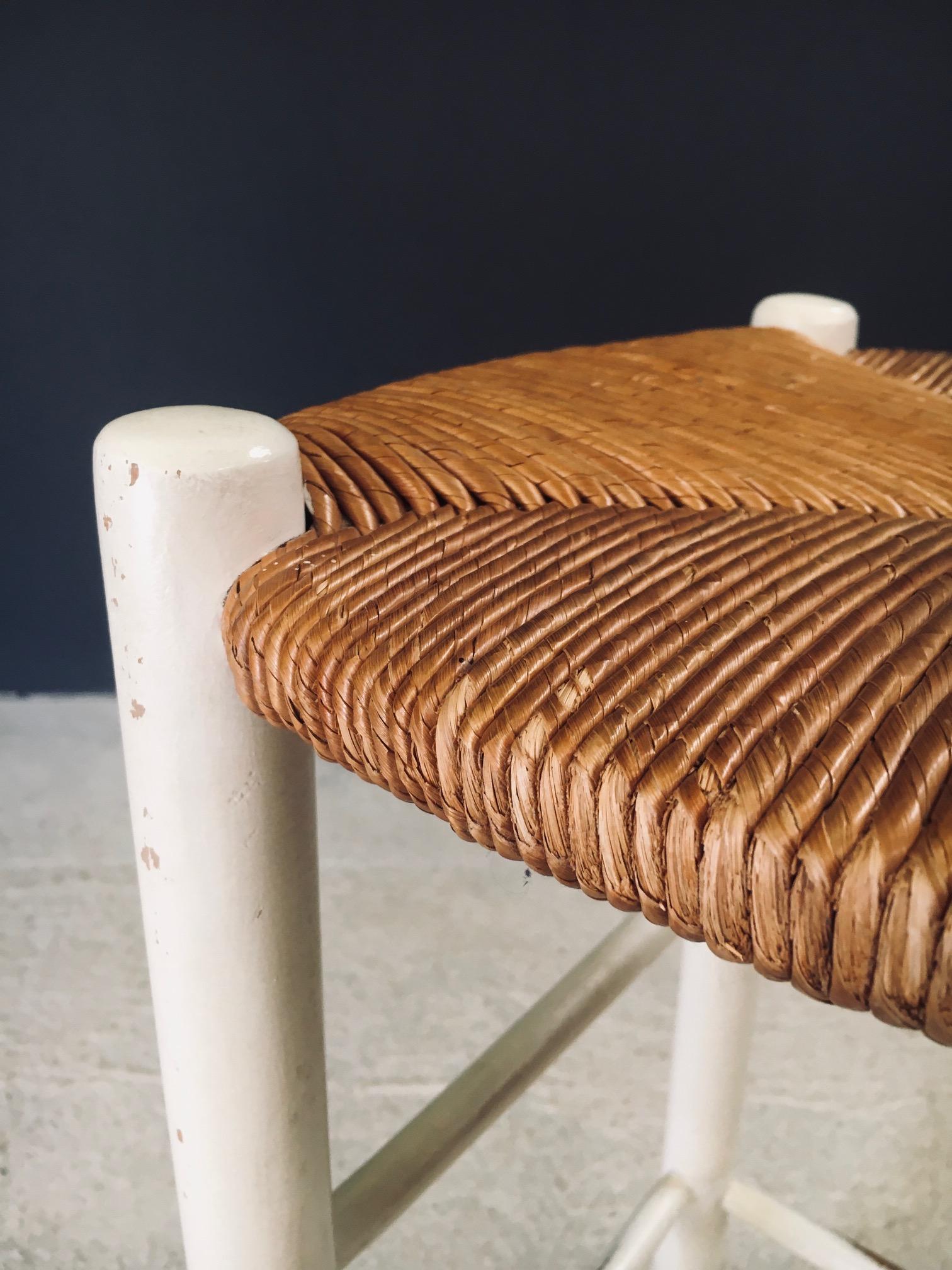 Rustic Handcrafted High Stool set, France 1940's For Sale 6