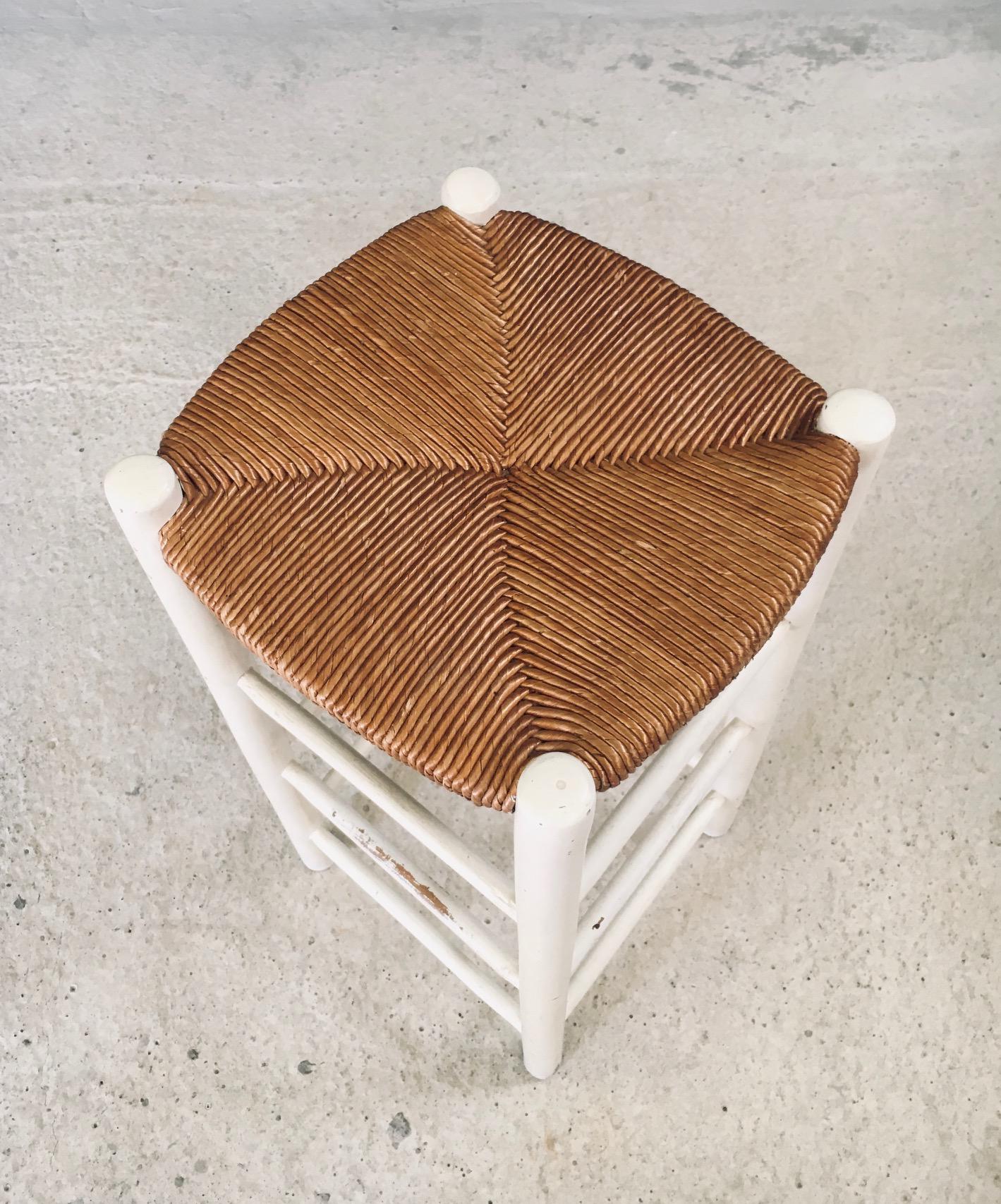 Rustic Handcrafted High Stool set, France 1940's For Sale 7