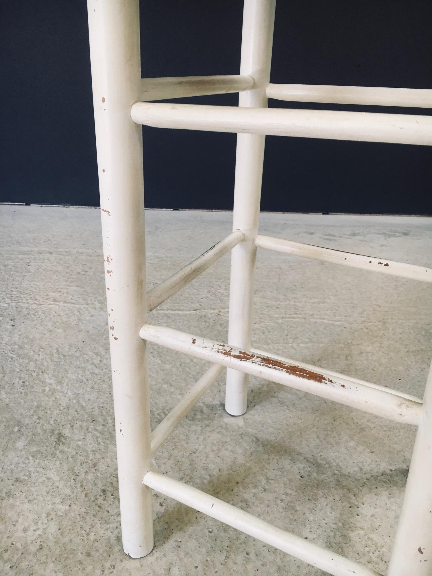 Rustic Handcrafted High Stool set, France 1940's For Sale 8
