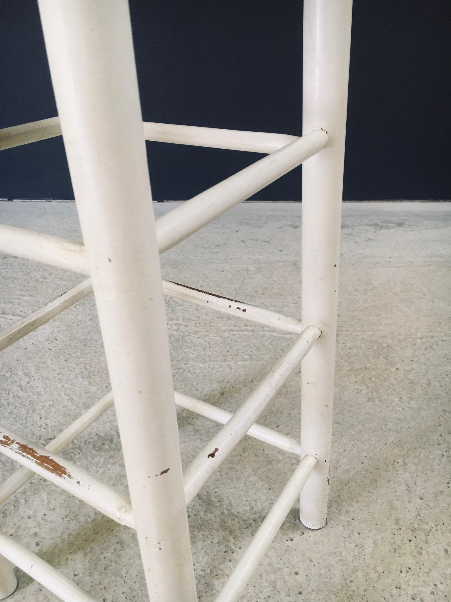 Rustic Handcrafted High Stool set, France 1940's For Sale 9