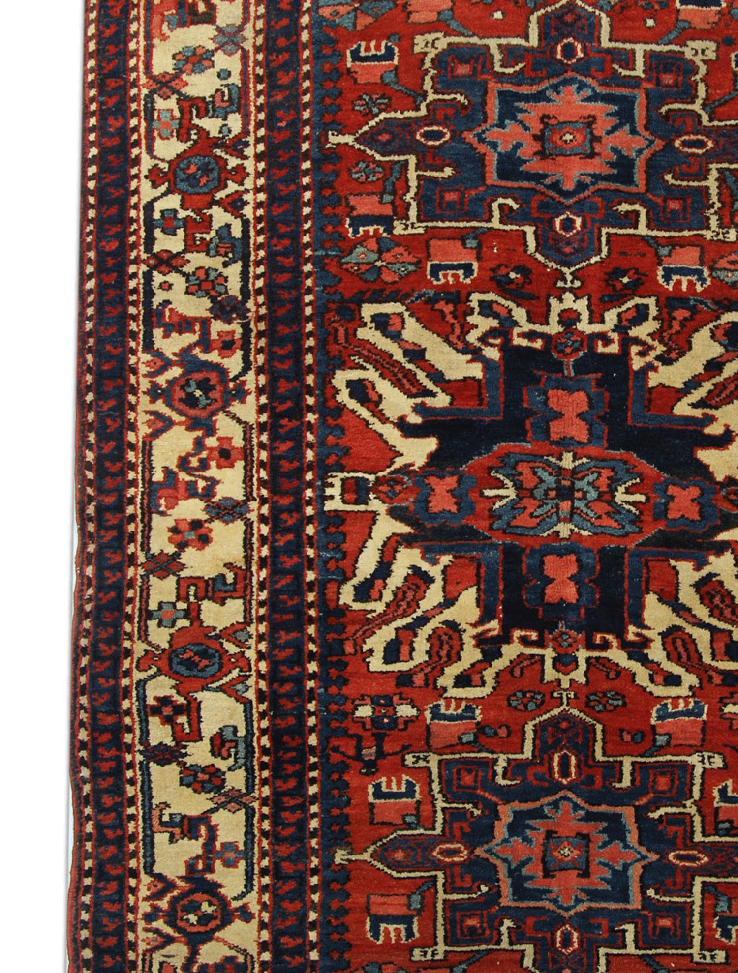 Rustic Handmade Carpet Oriental Geometric Rug Rust Wool Livingroom Rug In Excellent Condition For Sale In Hampshire, GB