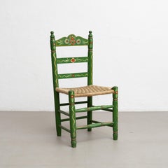 Rustic Handmade & Handpainted Spanish Chair – Circa 1940.