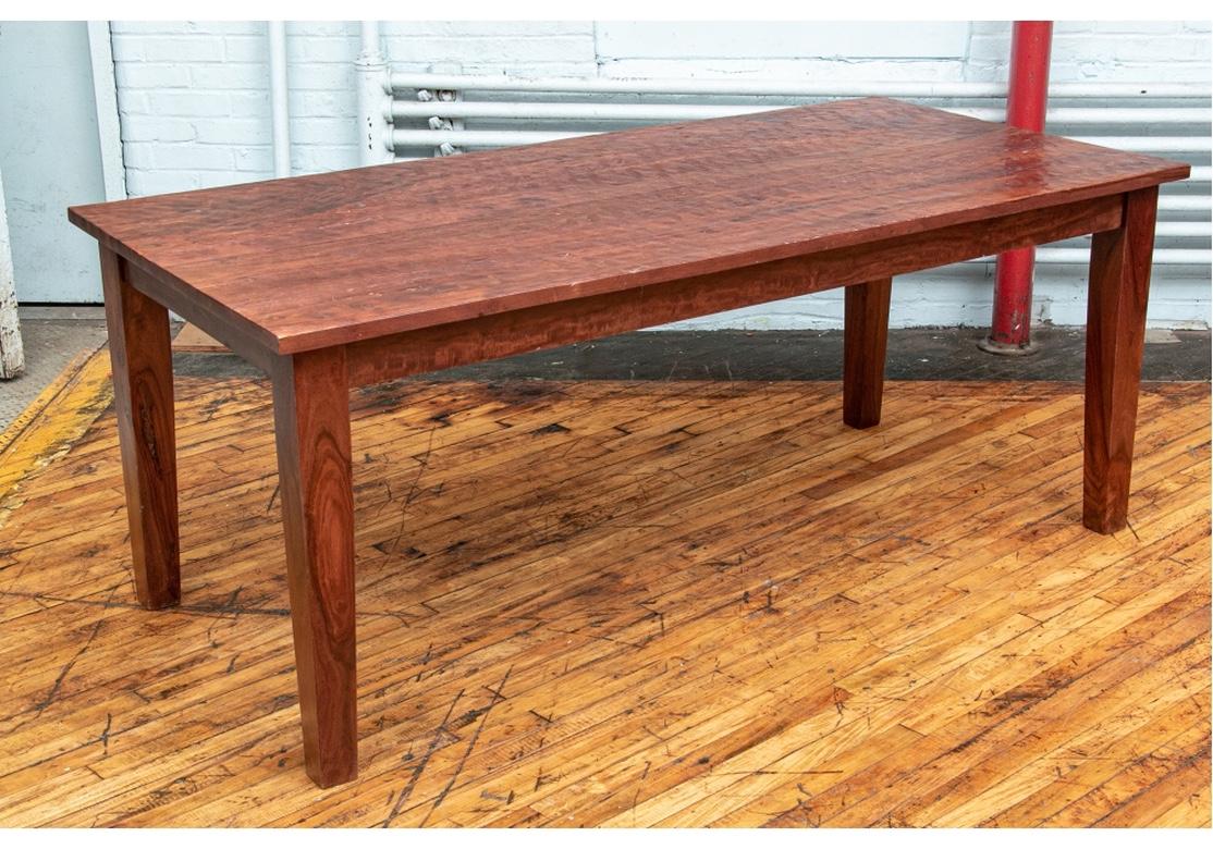 20th Century Rustic Hewn Farm Table For Sale