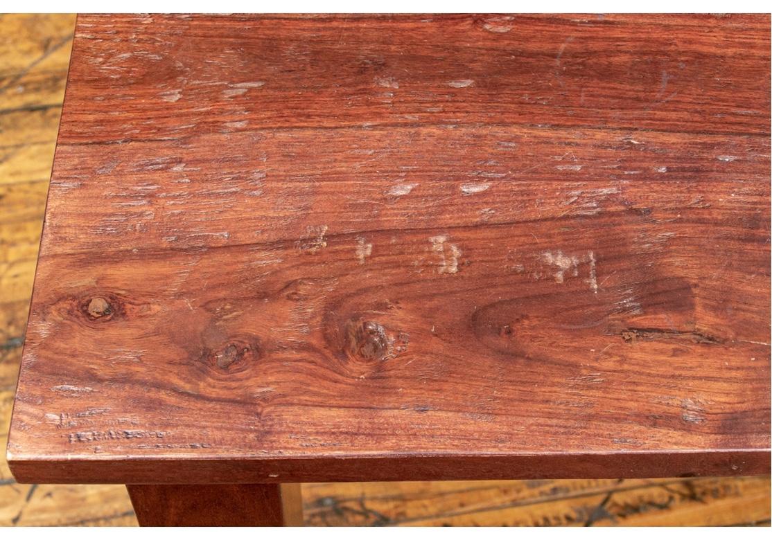 Wood Rustic Hewn Farm Table For Sale