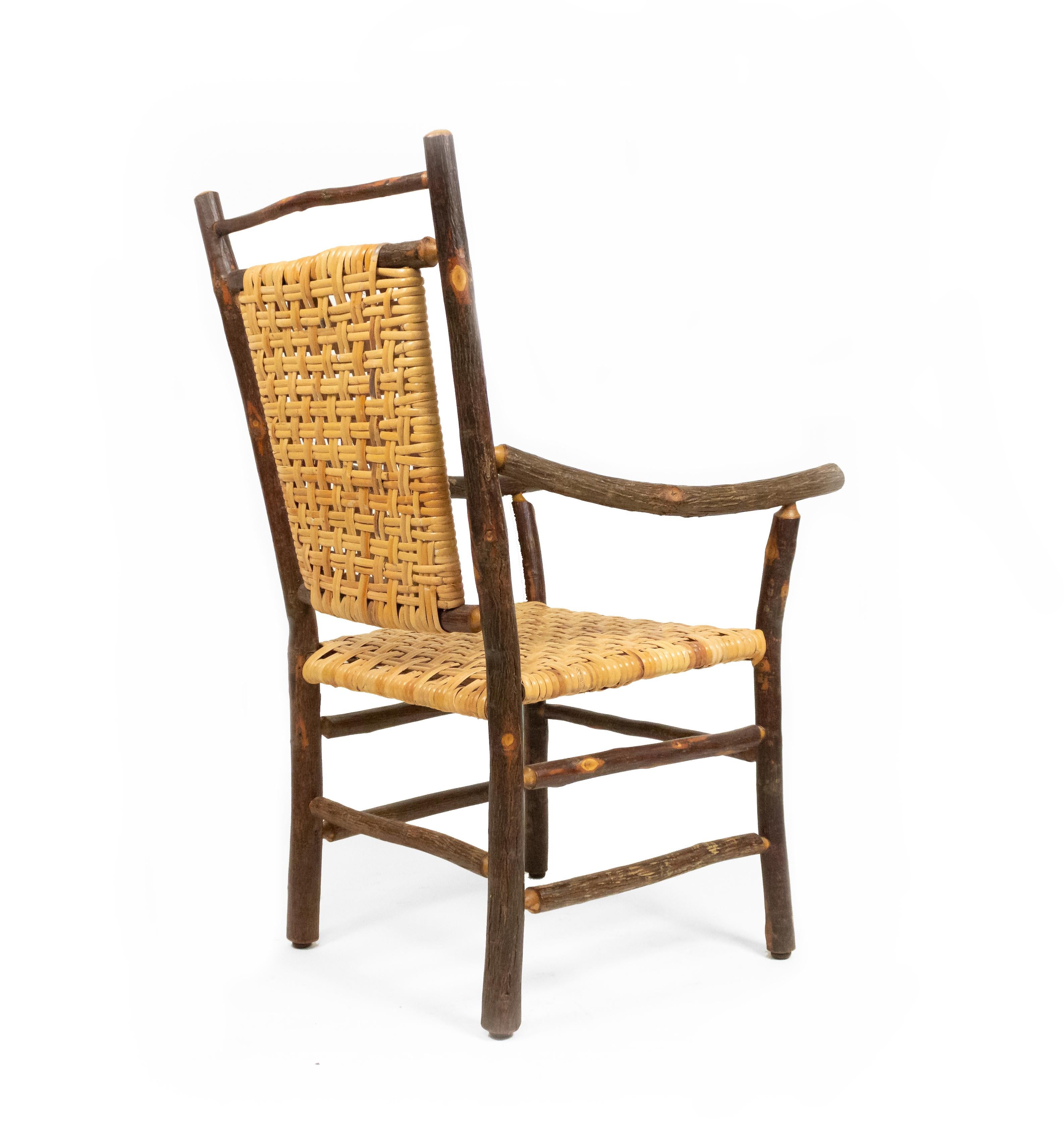 20th Century Rustic Hickory Dining Armchairs