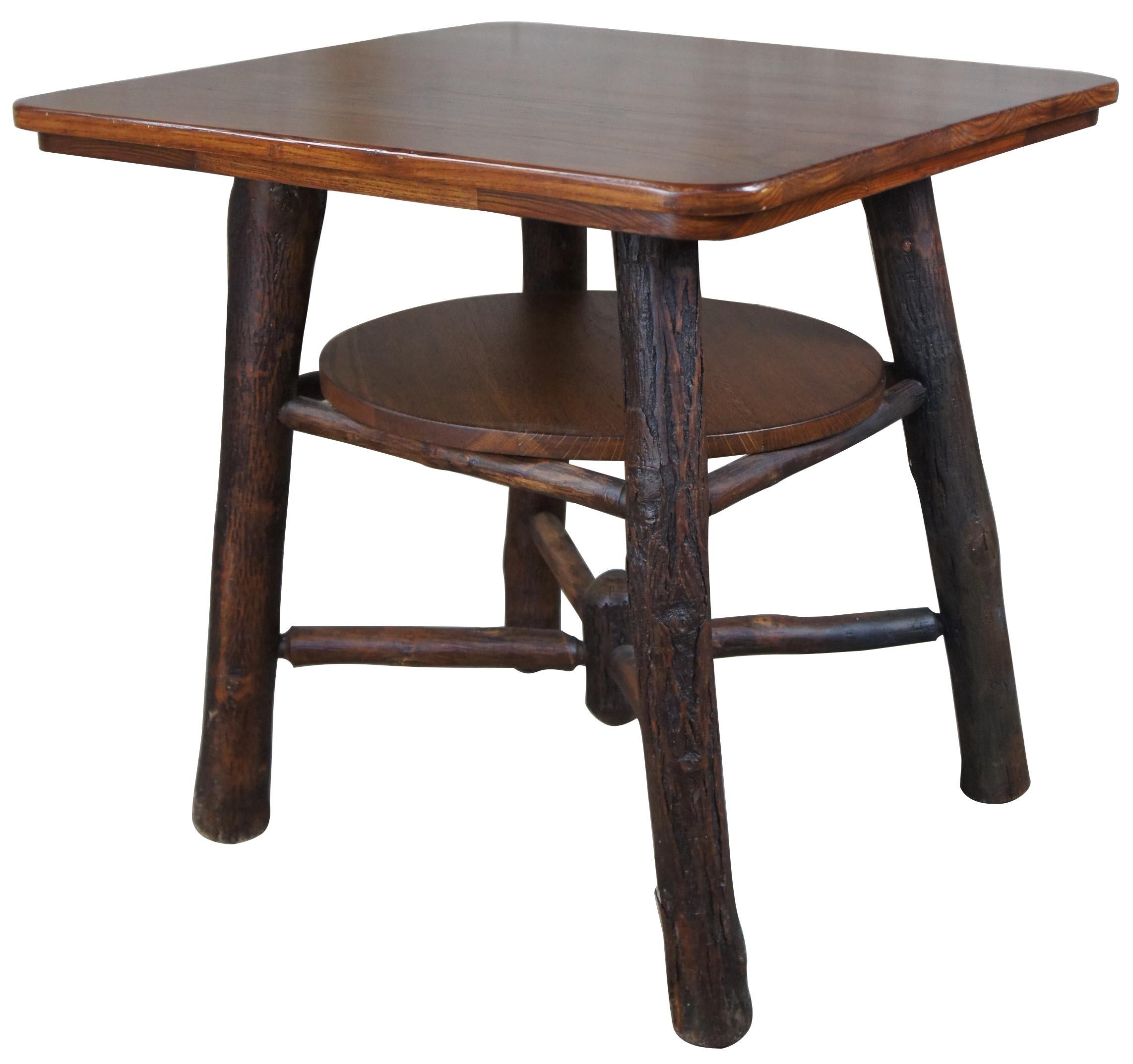 Rustic Hickory Furniture Company Game Table & Chairs No 103 19 Adirondack Lodge In Good Condition In Dayton, OH