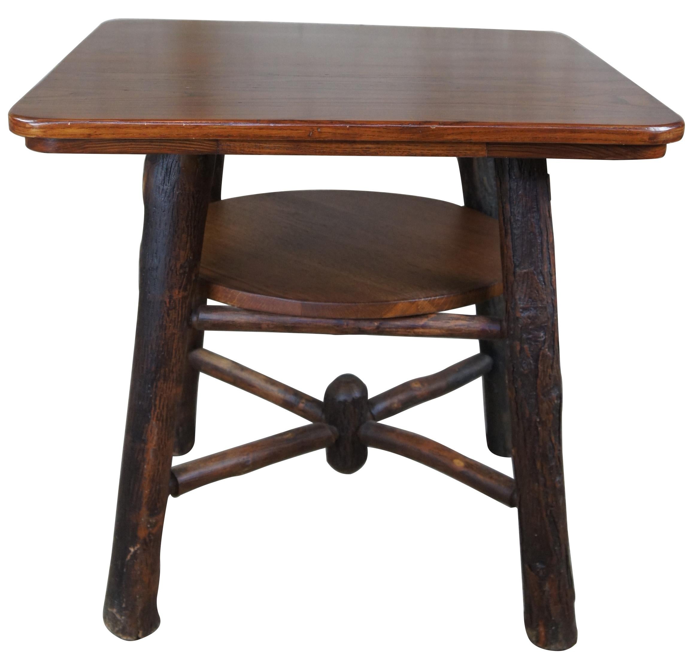Early 20th Century Rustic Hickory Furniture Company Game Table & Chairs No 103 19 Adirondack Lodge