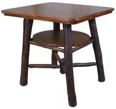 Rustic Hickory Furniture Company Oak Table No. 103 Adirondak Lodge Game Parlor