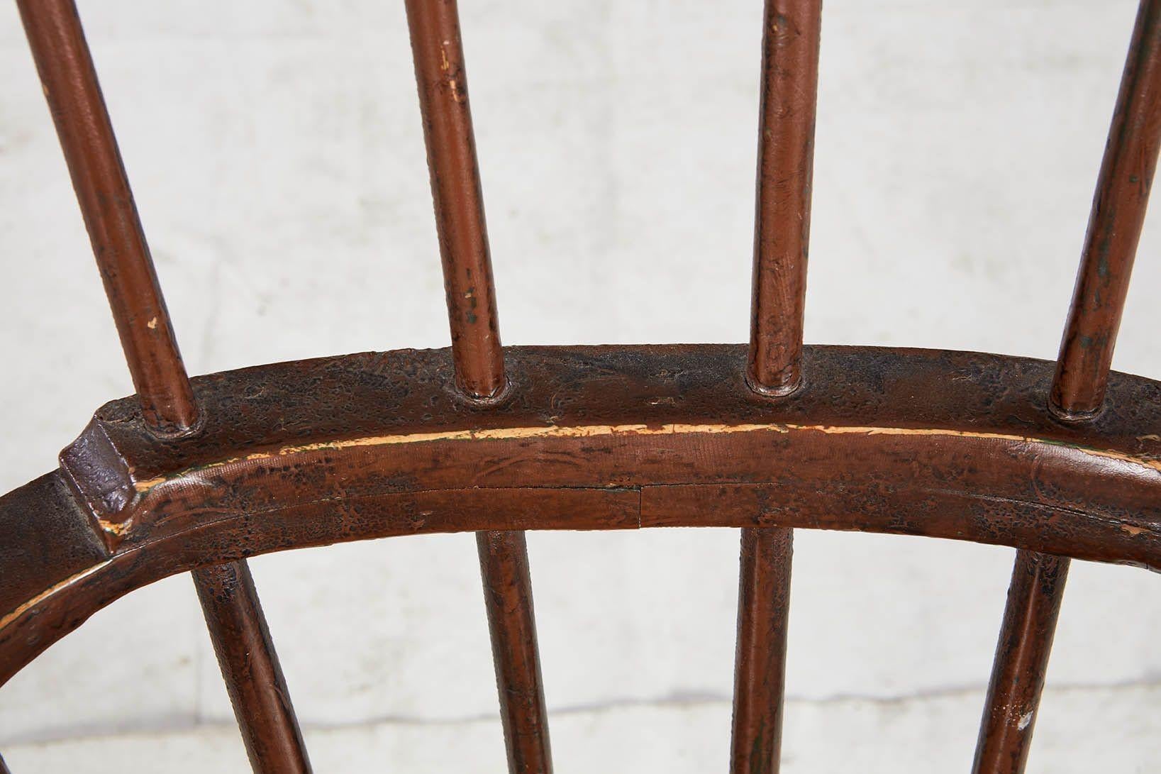 Poltrona Welsh Windsor con schienale a cerchio rustico in vendita 5