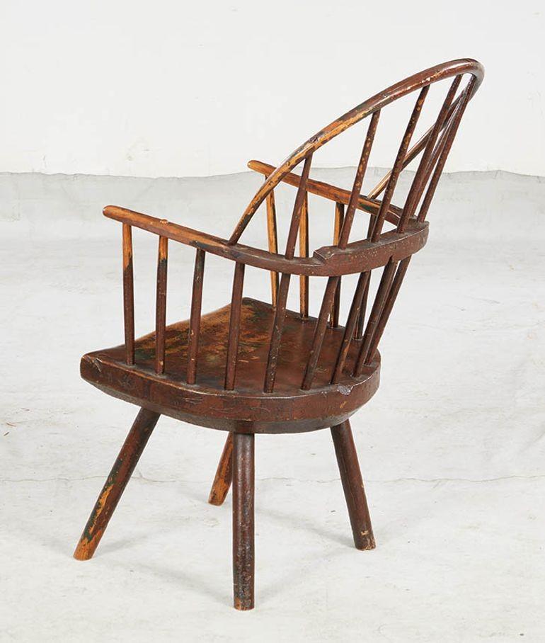 Poltrona Welsh Windsor con schienale a cerchio rustico In condizioni buone in vendita a Greenwich, CT