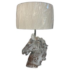 Rustic Horse Head Table Lamp