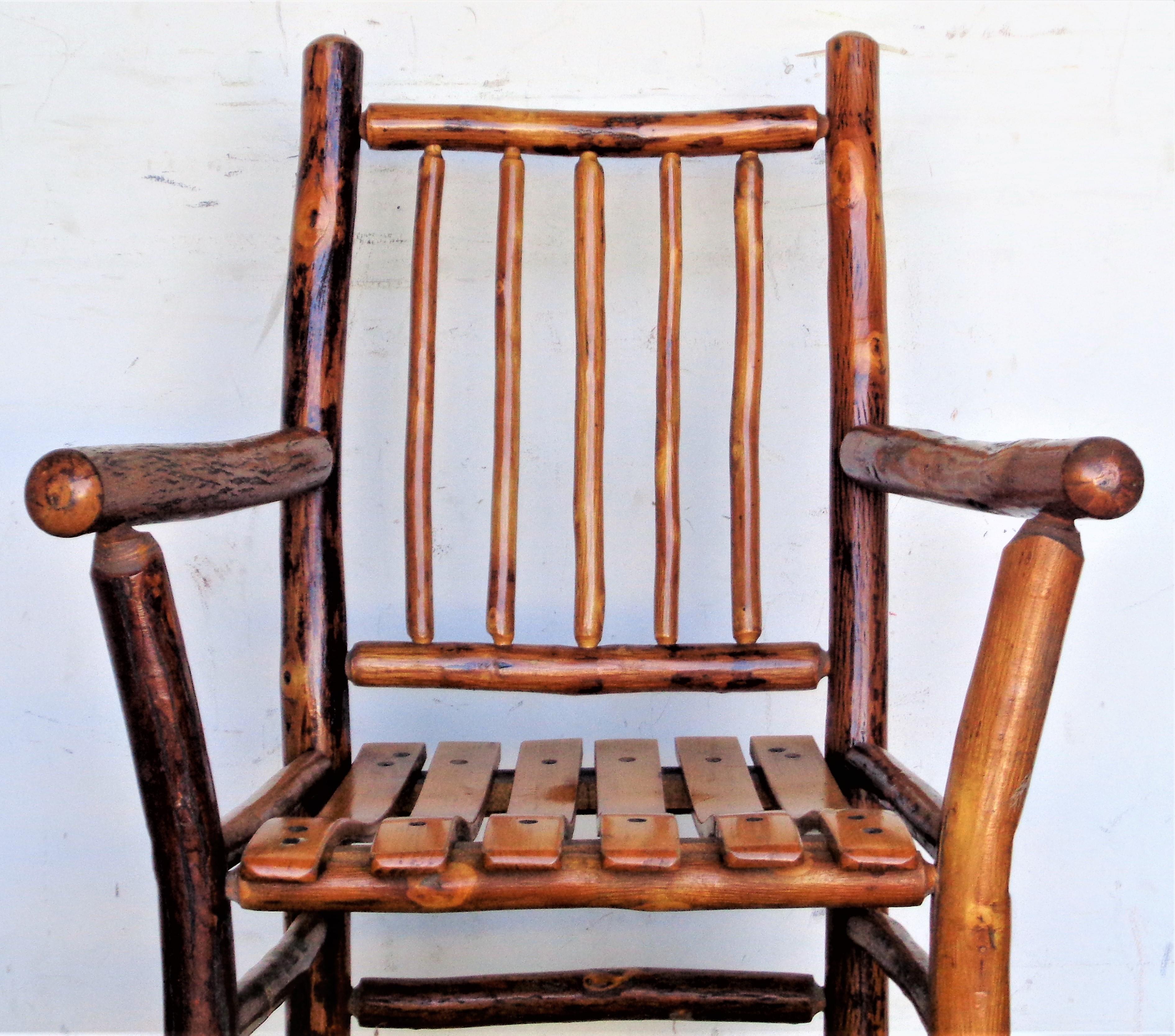 Hand-Crafted  Old Hickory Armchair, 1930 -1940