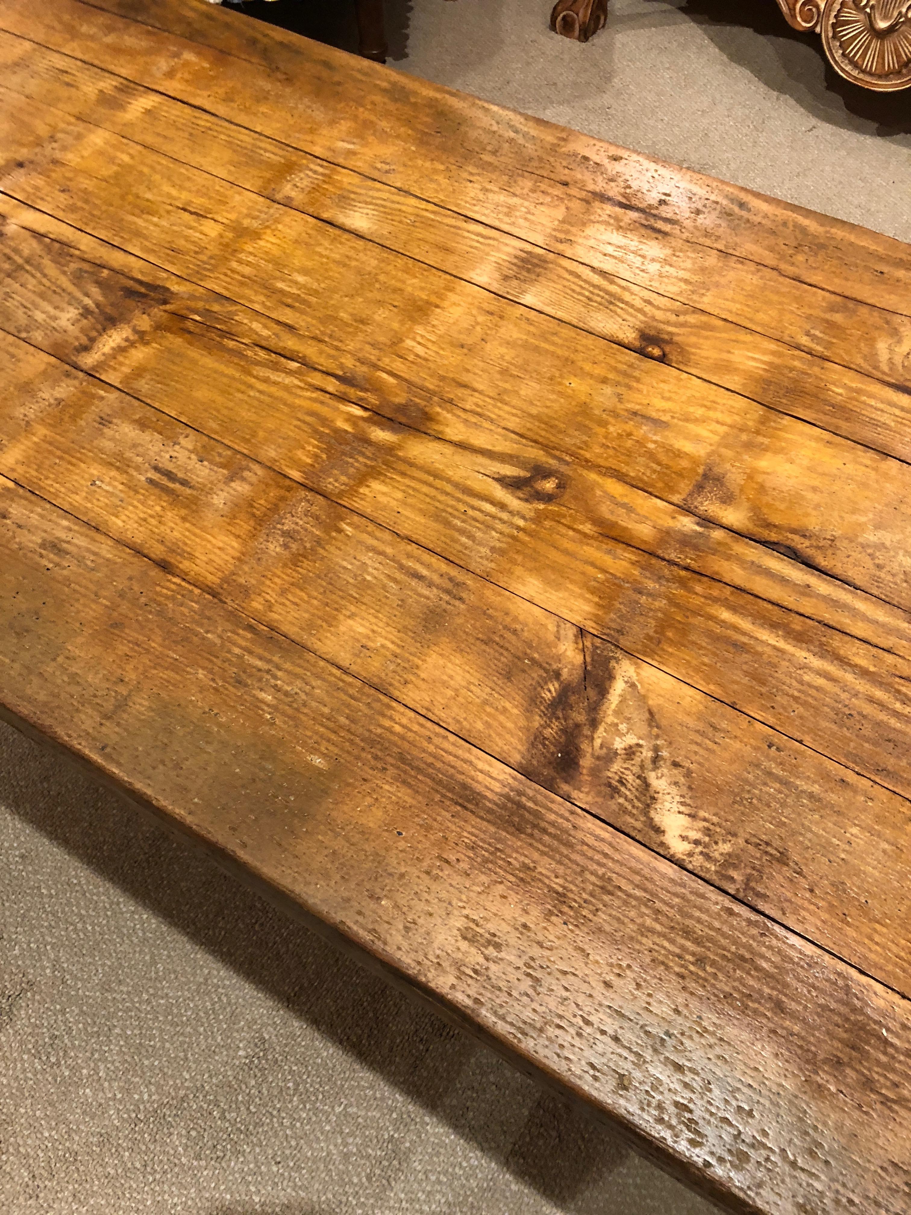 Rustic Industrial Belgian Pallet Coffee Table In Distressed Condition In Hopewell, NJ