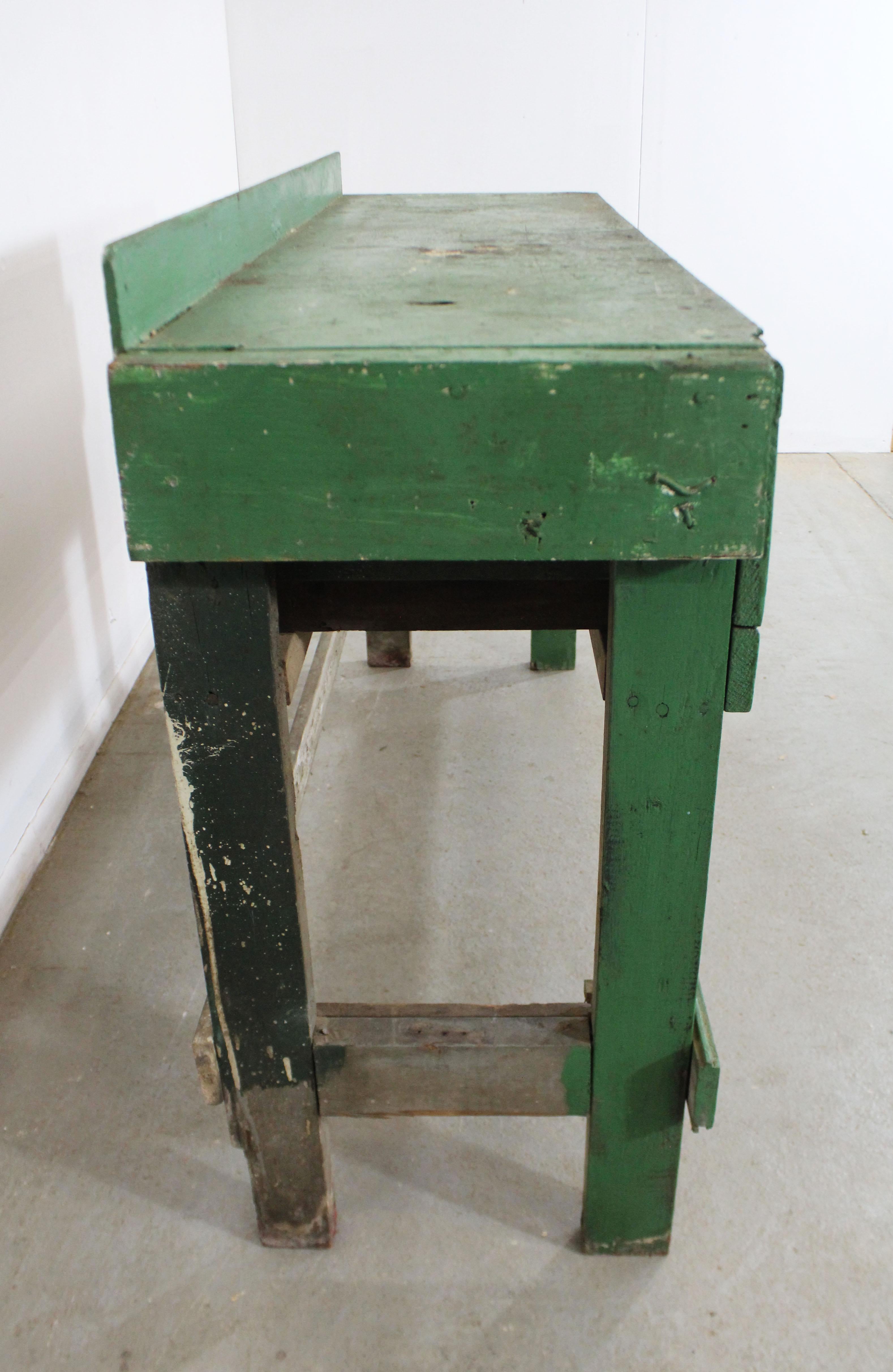 Rustic Industrial Primitive Workbench Table/Island, circa 1930s 1