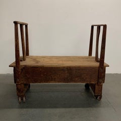 Rustic Industrial Rolling Lumber Cart