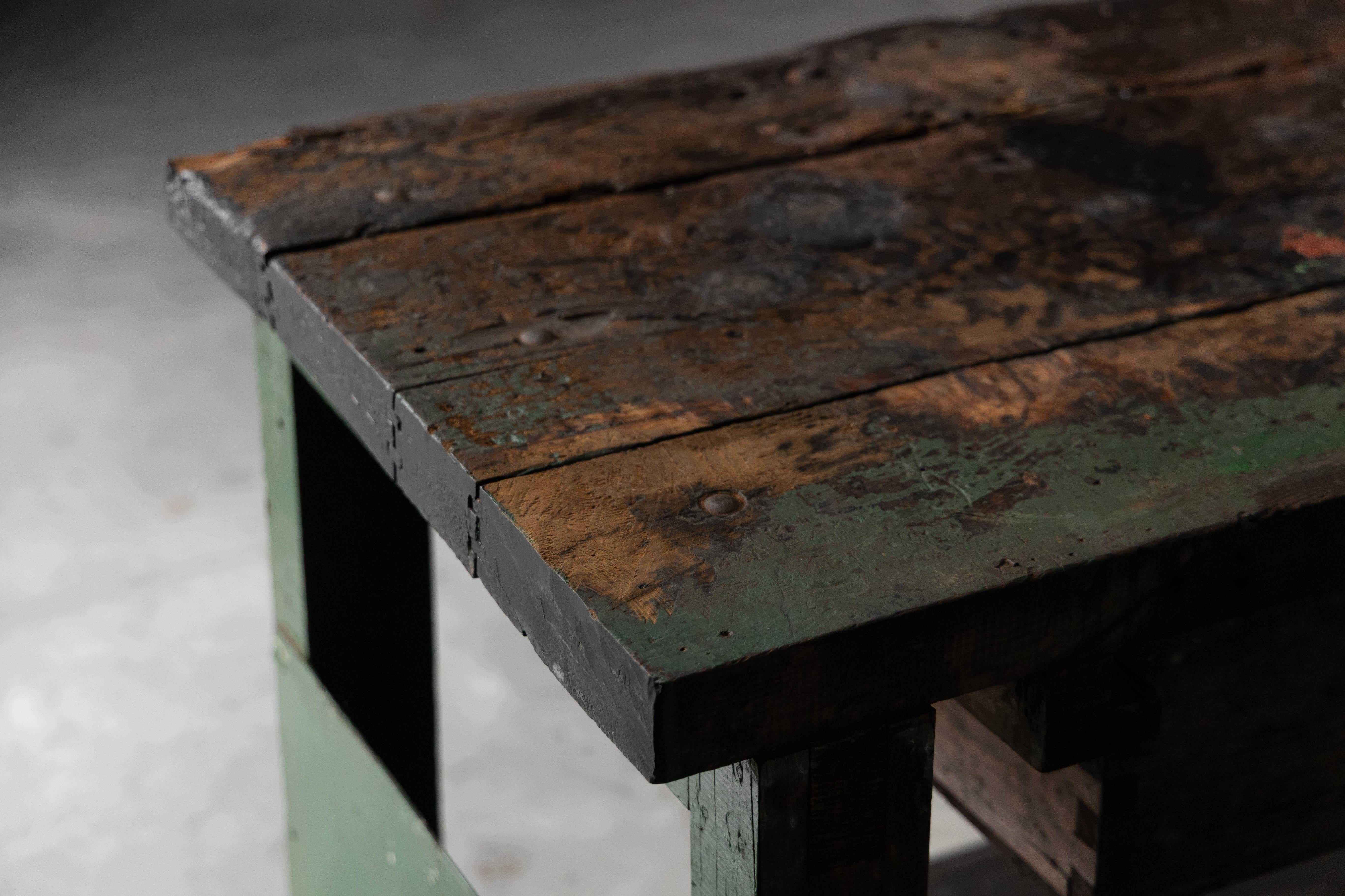 Rustic Industrial Workbench, France, Early 20th Century For Sale 2