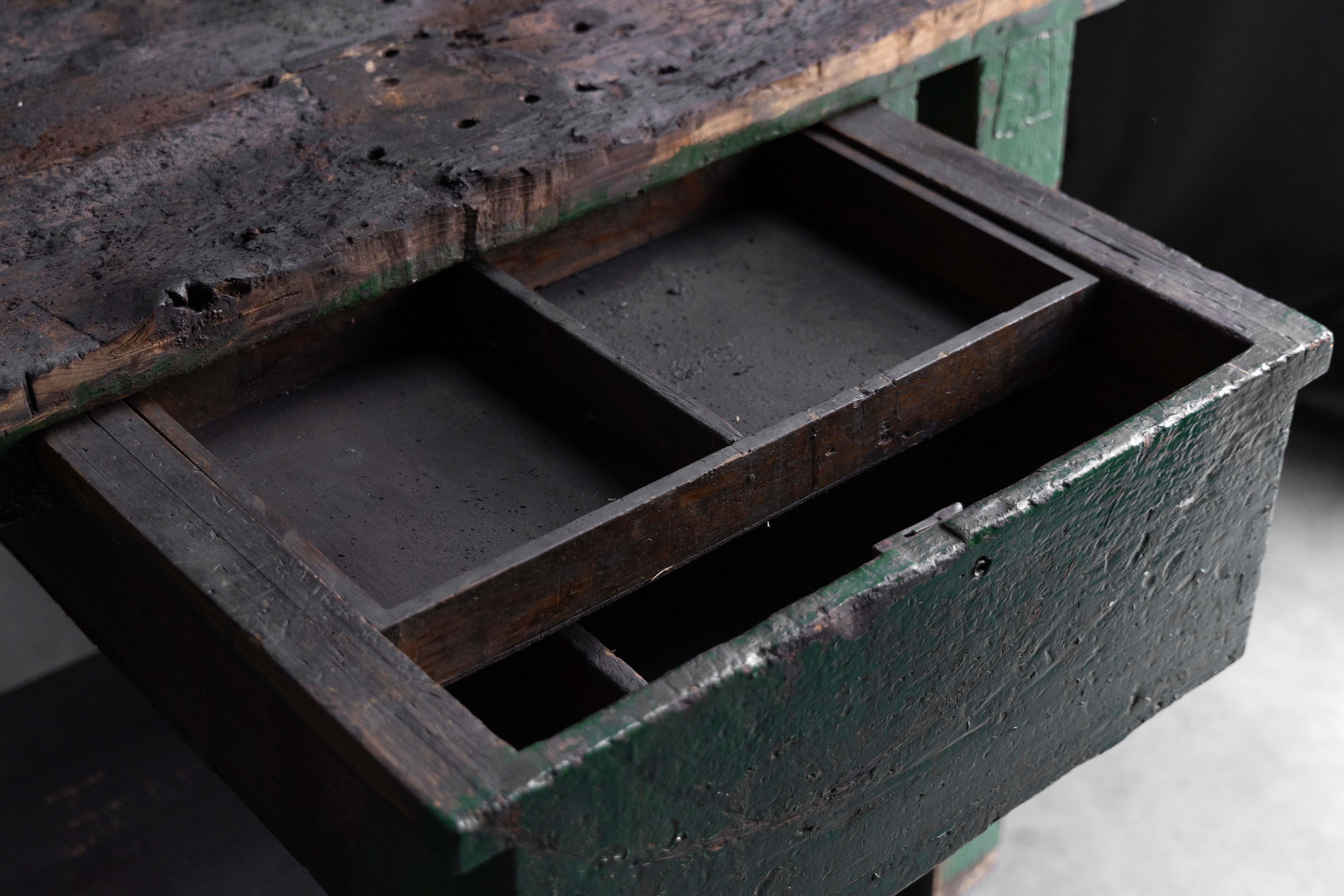 Rustic Industrial Workbench, France, Early 20th Century For Sale 4