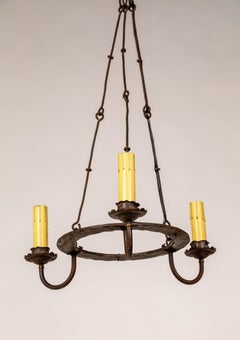 Rustic Iron 3-Light Ring Chandelier