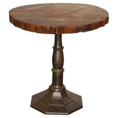 Vintage Rustic Iron Base Table
